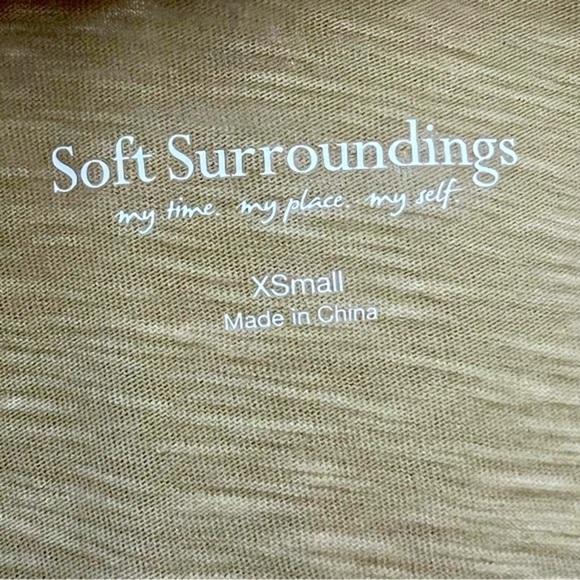 NEW Soft Surroundings Linley Green Asymmetrical Lace Hemline Tunic XS - Picture 3 of 11